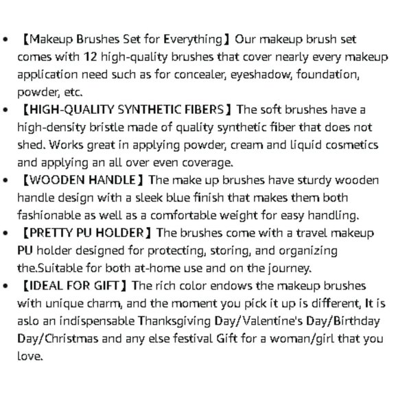 2Pcs Professional Makeup Brushes Set + PU Holder - Picture 8 of 8